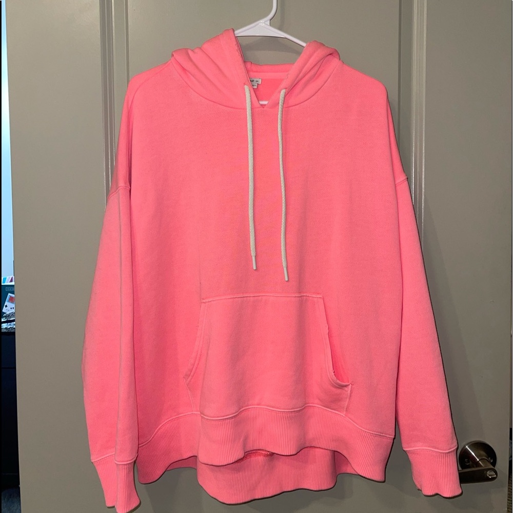 neon pink lightweight hoodie